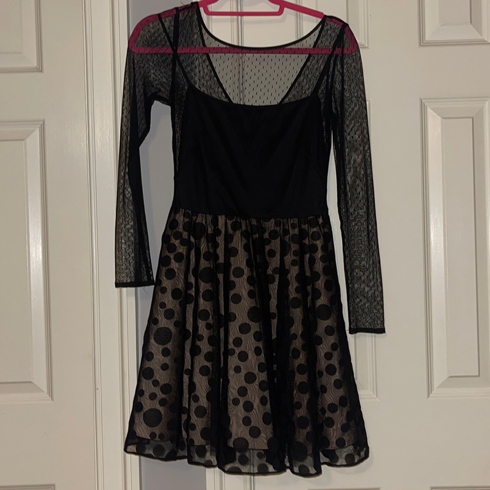 Sheer long sleeve dress